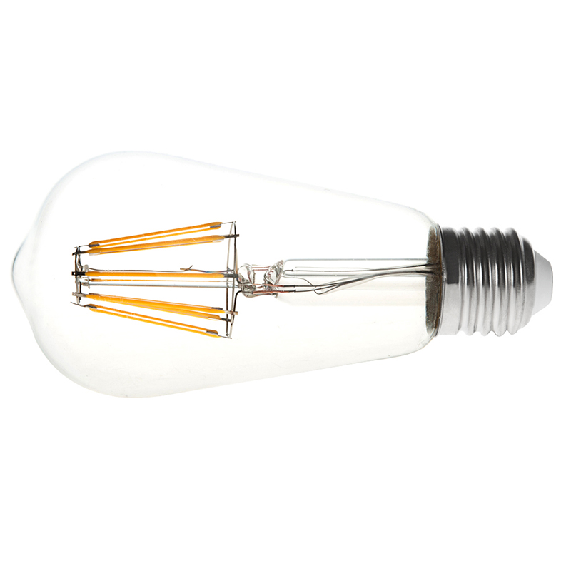 ST18 E26/E27 8W LED Vintage Antique Filament Light Bulb, 75W Equivalent, 4-Pack